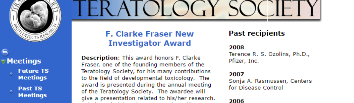 Dr. Chambers Receives F. Clarke Fraser Award